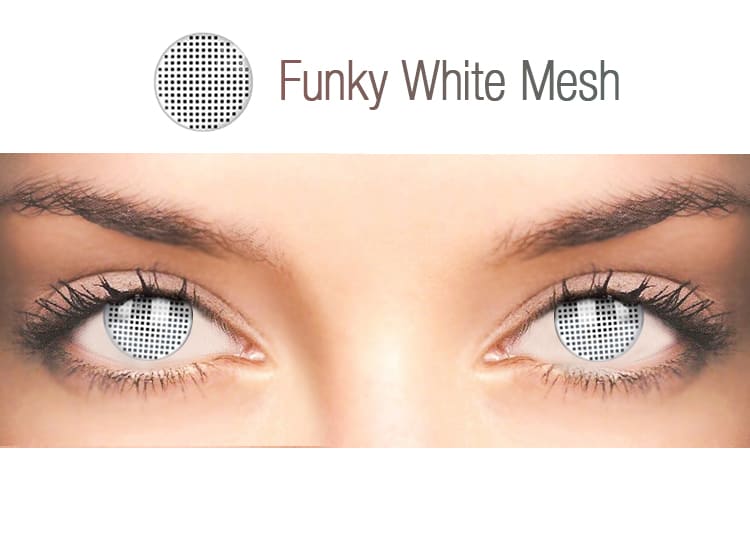 Funky White mesh Cosplay Lenses
